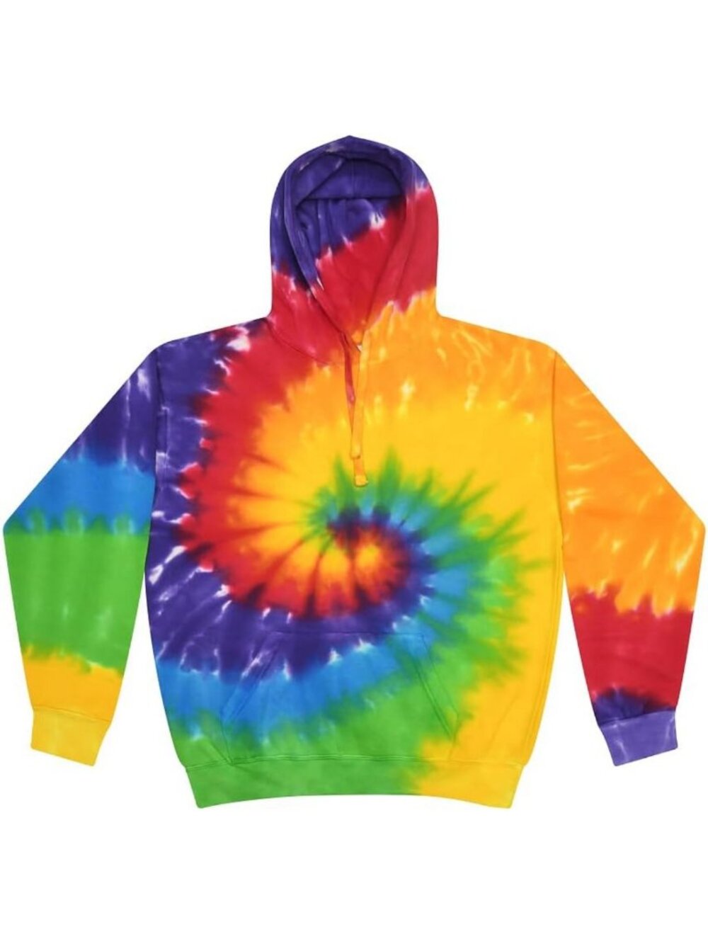 Unisex Tie Dye Pullover Hoodie - Classic Fit Sweatshirt for Trendy Style